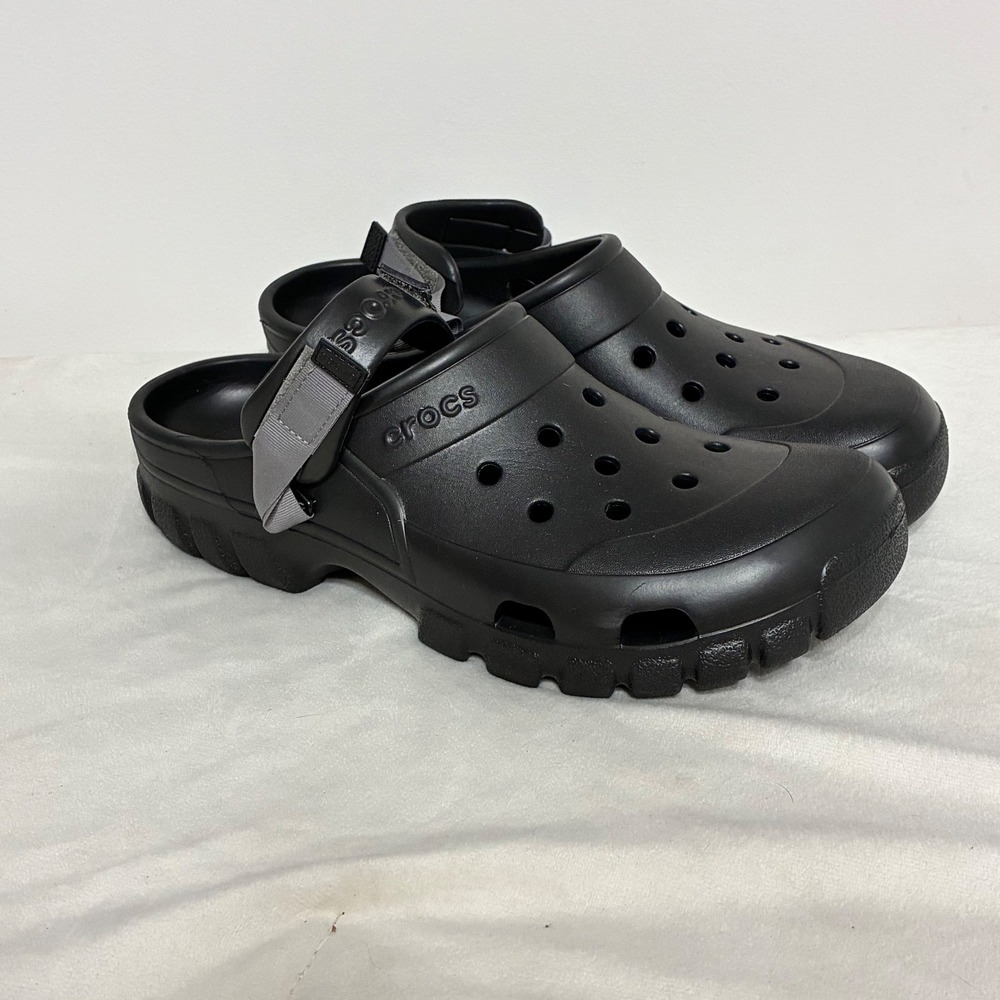 Crocs Classic All-Terrain Clog Black Mens 11 Womens 13 Adjustable Strap 206340